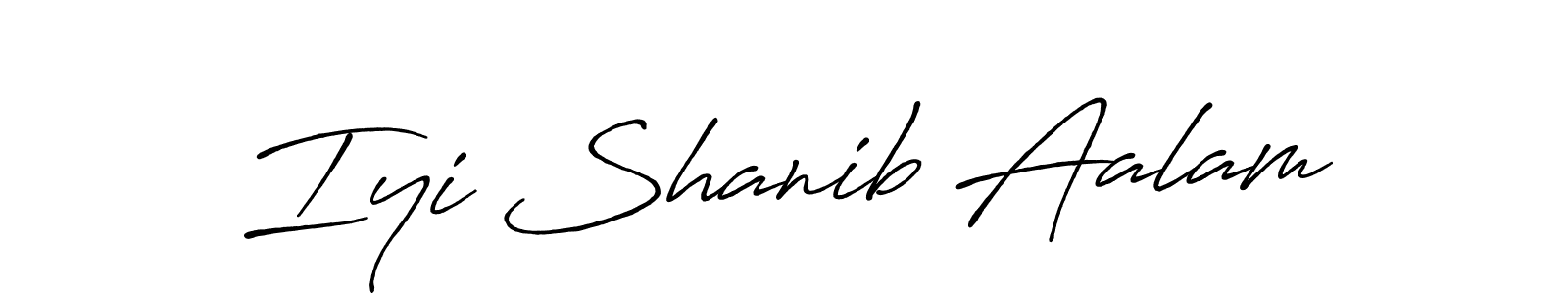 Antro_Vectra_Bolder is a professional signature style that is perfect for those who want to add a touch of class to their signature. It is also a great choice for those who want to make their signature more unique. Get Iyi Shanib Aalam name to fancy signature for free. Iyi Shanib Aalam signature style 7 images and pictures png