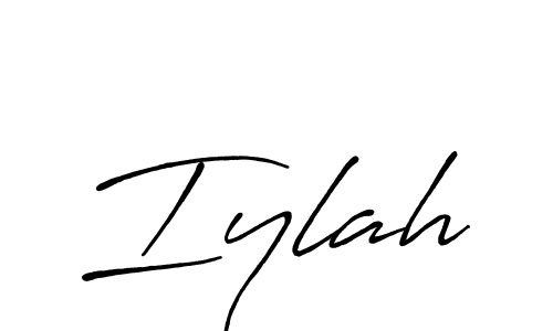How to make Iylah name signature. Use Antro_Vectra_Bolder style for creating short signs online. This is the latest handwritten sign. Iylah signature style 7 images and pictures png