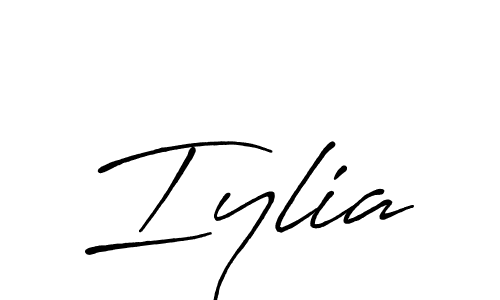 Use a signature maker to create a handwritten signature online. With this signature software, you can design (Antro_Vectra_Bolder) your own signature for name Iylia. Iylia signature style 7 images and pictures png