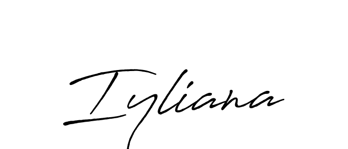Similarly Antro_Vectra_Bolder is the best handwritten signature design. Signature creator online .You can use it as an online autograph creator for name Iyliana. Iyliana signature style 7 images and pictures png