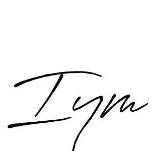 Make a beautiful signature design for name Iym. With this signature (Antro_Vectra_Bolder) style, you can create a handwritten signature for free. Iym signature style 7 images and pictures png