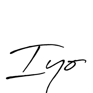 The best way (Antro_Vectra_Bolder) to make a short signature is to pick only two or three words in your name. The name Iyo include a total of six letters. For converting this name. Iyo signature style 7 images and pictures png