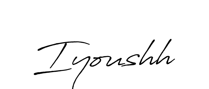 if you are searching for the best signature style for your name Iyoushh. so please give up your signature search. here we have designed multiple signature styles  using Antro_Vectra_Bolder. Iyoushh signature style 7 images and pictures png