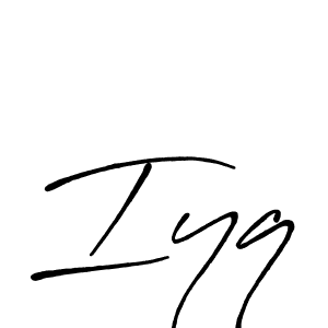 The best way (Antro_Vectra_Bolder) to make a short signature is to pick only two or three words in your name. The name Iyq include a total of six letters. For converting this name. Iyq signature style 7 images and pictures png