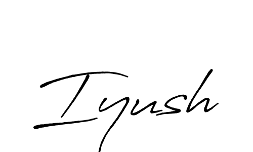 Use a signature maker to create a handwritten signature online. With this signature software, you can design (Antro_Vectra_Bolder) your own signature for name Iyush. Iyush signature style 7 images and pictures png