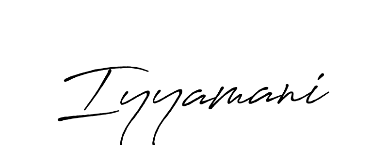 Use a signature maker to create a handwritten signature online. With this signature software, you can design (Antro_Vectra_Bolder) your own signature for name Iyyamani. Iyyamani signature style 7 images and pictures png