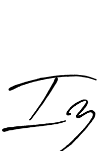 Design your own signature with our free online signature maker. With this signature software, you can create a handwritten (Antro_Vectra_Bolder) signature for name Iz. Iz signature style 7 images and pictures png