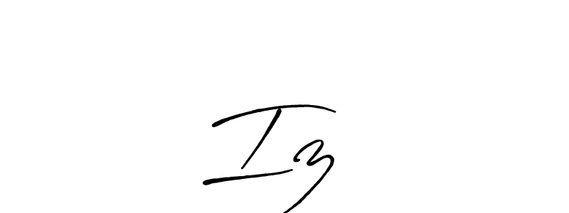 Use a signature maker to create a handwritten signature online. With this signature software, you can design (Antro_Vectra_Bolder) your own signature for name Iz❤️. Iz❤️ signature style 7 images and pictures png