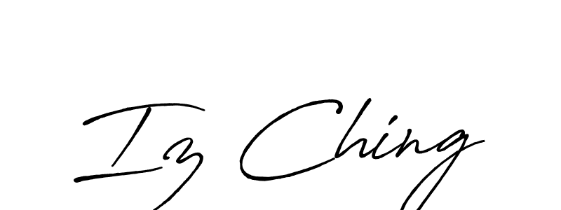 How to Draw Iz Ching signature style? Antro_Vectra_Bolder is a latest design signature styles for name Iz Ching. Iz Ching signature style 7 images and pictures png