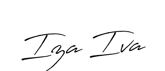 How to make Iza Iva signature? Antro_Vectra_Bolder is a professional autograph style. Create handwritten signature for Iza Iva name. Iza Iva signature style 7 images and pictures png