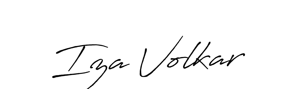 Antro_Vectra_Bolder is a professional signature style that is perfect for those who want to add a touch of class to their signature. It is also a great choice for those who want to make their signature more unique. Get Iza Volkar name to fancy signature for free. Iza Volkar signature style 7 images and pictures png