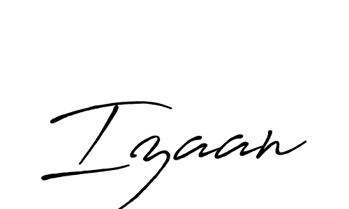 Use a signature maker to create a handwritten signature online. With this signature software, you can design (Antro_Vectra_Bolder) your own signature for name Izaan. Izaan signature style 7 images and pictures png