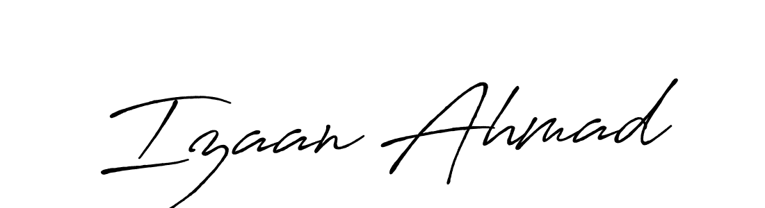Design your own signature with our free online signature maker. With this signature software, you can create a handwritten (Antro_Vectra_Bolder) signature for name Izaan Ahmad. Izaan Ahmad signature style 7 images and pictures png