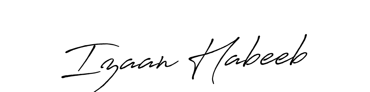 This is the best signature style for the Izaan Habeeb name. Also you like these signature font (Antro_Vectra_Bolder). Mix name signature. Izaan Habeeb signature style 7 images and pictures png