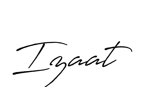 Design your own signature with our free online signature maker. With this signature software, you can create a handwritten (Antro_Vectra_Bolder) signature for name Izaat. Izaat signature style 7 images and pictures png