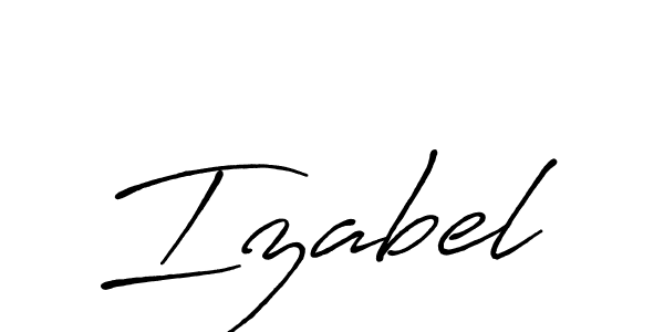 How to make Izabel name signature. Use Antro_Vectra_Bolder style for creating short signs online. This is the latest handwritten sign. Izabel signature style 7 images and pictures png