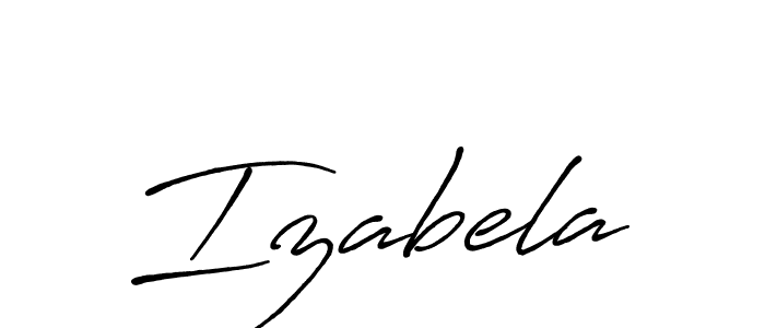 Once you've used our free online signature maker to create your best signature Antro_Vectra_Bolder style, it's time to enjoy all of the benefits that Izabela name signing documents. Izabela signature style 7 images and pictures png