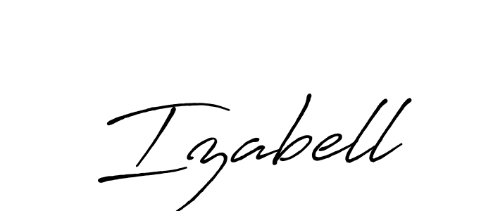 Izabell stylish signature style. Best Handwritten Sign (Antro_Vectra_Bolder) for my name. Handwritten Signature Collection Ideas for my name Izabell. Izabell signature style 7 images and pictures png