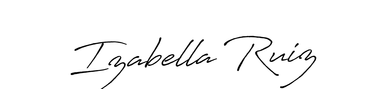 Izabella Ruiz stylish signature style. Best Handwritten Sign (Antro_Vectra_Bolder) for my name. Handwritten Signature Collection Ideas for my name Izabella Ruiz. Izabella Ruiz signature style 7 images and pictures png