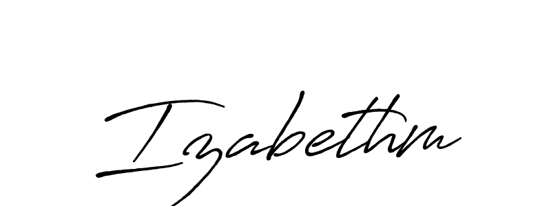 Also You can easily find your signature by using the search form. We will create Izabethm name handwritten signature images for you free of cost using Antro_Vectra_Bolder sign style. Izabethm signature style 7 images and pictures png