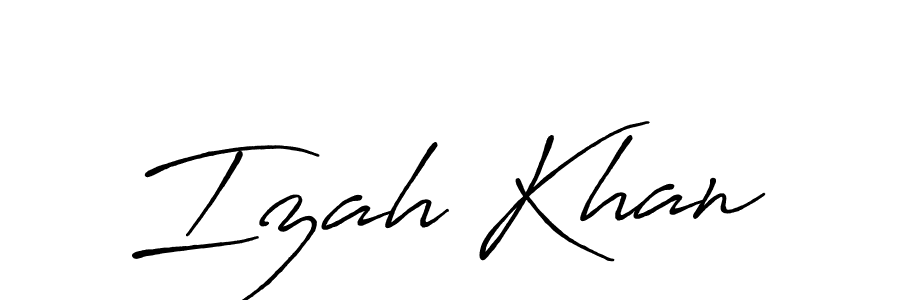 Similarly Antro_Vectra_Bolder is the best handwritten signature design. Signature creator online .You can use it as an online autograph creator for name Izah Khan. Izah Khan signature style 7 images and pictures png