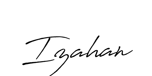 Design your own signature with our free online signature maker. With this signature software, you can create a handwritten (Antro_Vectra_Bolder) signature for name Izahan. Izahan signature style 7 images and pictures png