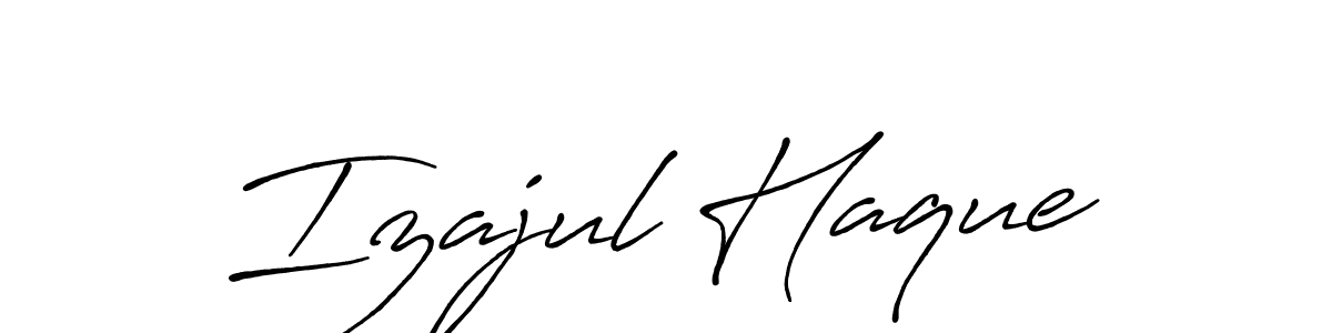 This is the best signature style for the Izajul Haque name. Also you like these signature font (Antro_Vectra_Bolder). Mix name signature. Izajul Haque signature style 7 images and pictures png