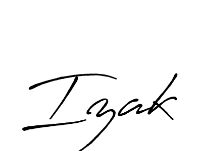 How to make Izak signature? Antro_Vectra_Bolder is a professional autograph style. Create handwritten signature for Izak name. Izak signature style 7 images and pictures png