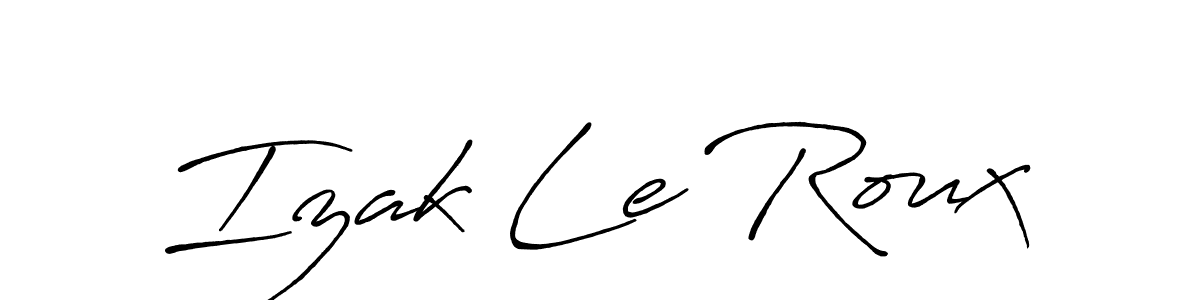 Izak Le Roux stylish signature style. Best Handwritten Sign (Antro_Vectra_Bolder) for my name. Handwritten Signature Collection Ideas for my name Izak Le Roux. Izak Le Roux signature style 7 images and pictures png