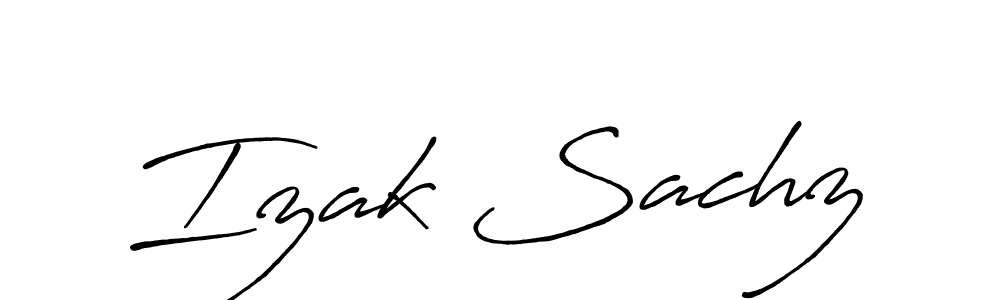 Make a beautiful signature design for name Izak Sachz. With this signature (Antro_Vectra_Bolder) style, you can create a handwritten signature for free. Izak Sachz signature style 7 images and pictures png