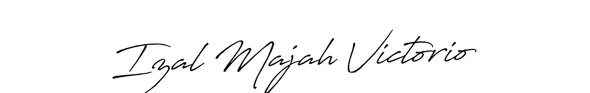 Design your own signature with our free online signature maker. With this signature software, you can create a handwritten (Antro_Vectra_Bolder) signature for name Izal Majah Victorio. Izal Majah Victorio signature style 7 images and pictures png