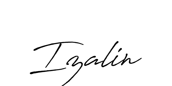 Also You can easily find your signature by using the search form. We will create Izalin name handwritten signature images for you free of cost using Antro_Vectra_Bolder sign style. Izalin signature style 7 images and pictures png