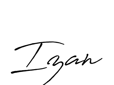 The best way (Antro_Vectra_Bolder) to make a short signature is to pick only two or three words in your name. The name Izan include a total of six letters. For converting this name. Izan signature style 7 images and pictures png