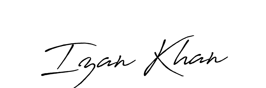 Izan Khan stylish signature style. Best Handwritten Sign (Antro_Vectra_Bolder) for my name. Handwritten Signature Collection Ideas for my name Izan Khan. Izan Khan signature style 7 images and pictures png