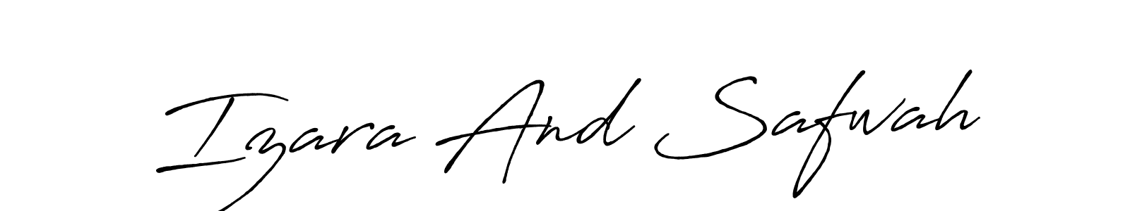 How to Draw Izara And Safwah signature style? Antro_Vectra_Bolder is a latest design signature styles for name Izara And Safwah. Izara And Safwah signature style 7 images and pictures png