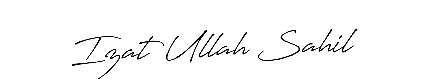 Also we have Izat Ullah Sahil name is the best signature style. Create professional handwritten signature collection using Antro_Vectra_Bolder autograph style. Izat Ullah Sahil signature style 7 images and pictures png