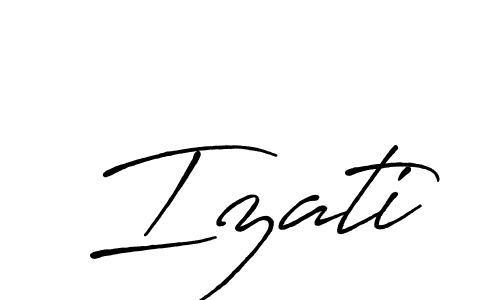 Also You can easily find your signature by using the search form. We will create Izati name handwritten signature images for you free of cost using Antro_Vectra_Bolder sign style. Izati signature style 7 images and pictures png