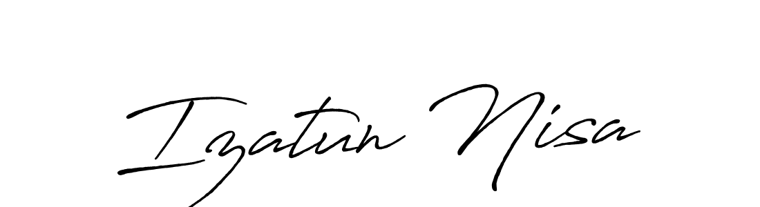 It looks lik you need a new signature style for name Izatun Nisa. Design unique handwritten (Antro_Vectra_Bolder) signature with our free signature maker in just a few clicks. Izatun Nisa signature style 7 images and pictures png