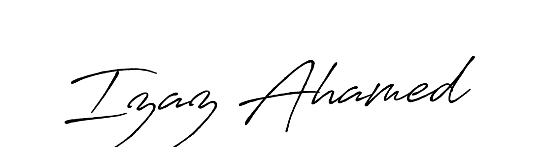 Antro_Vectra_Bolder is a professional signature style that is perfect for those who want to add a touch of class to their signature. It is also a great choice for those who want to make their signature more unique. Get Izaz Ahamed name to fancy signature for free. Izaz Ahamed signature style 7 images and pictures png