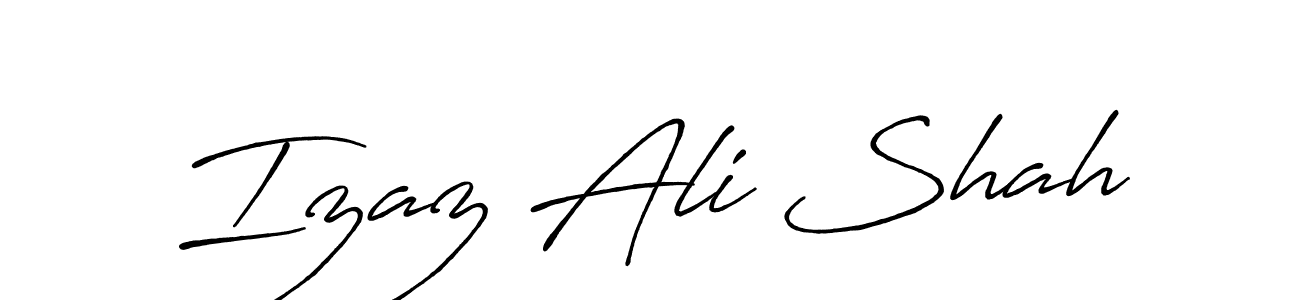 How to make Izaz Ali Shah name signature. Use Antro_Vectra_Bolder style for creating short signs online. This is the latest handwritten sign. Izaz Ali Shah signature style 7 images and pictures png