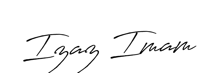 Use a signature maker to create a handwritten signature online. With this signature software, you can design (Antro_Vectra_Bolder) your own signature for name Izaz Imam. Izaz Imam signature style 7 images and pictures png