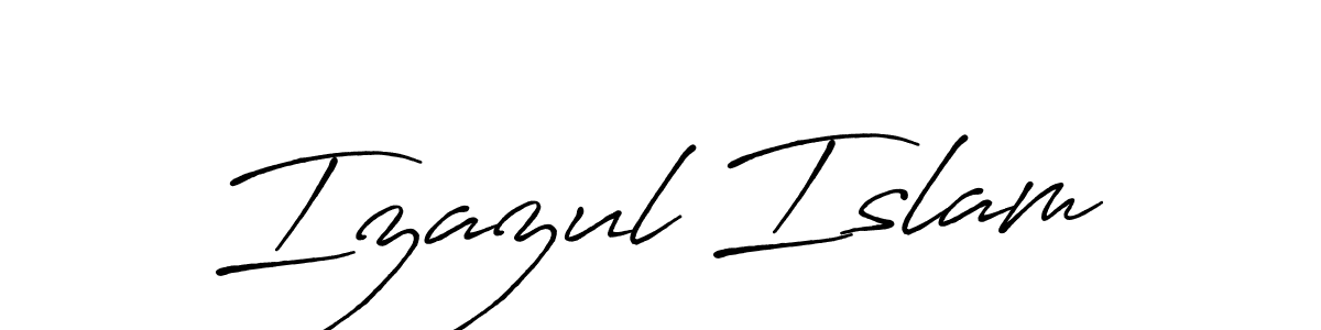 if you are searching for the best signature style for your name Izazul Islam. so please give up your signature search. here we have designed multiple signature styles  using Antro_Vectra_Bolder. Izazul Islam signature style 7 images and pictures png