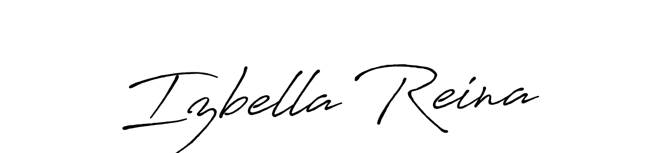 Also You can easily find your signature by using the search form. We will create Izbella Reina name handwritten signature images for you free of cost using Antro_Vectra_Bolder sign style. Izbella Reina signature style 7 images and pictures png