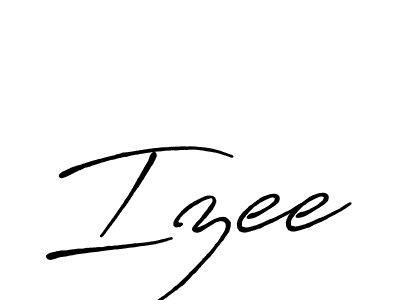 Design your own signature with our free online signature maker. With this signature software, you can create a handwritten (Antro_Vectra_Bolder) signature for name Izee. Izee signature style 7 images and pictures png