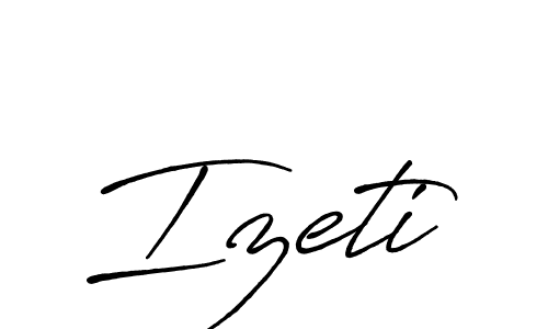 Make a beautiful signature design for name Izeti. With this signature (Antro_Vectra_Bolder) style, you can create a handwritten signature for free. Izeti signature style 7 images and pictures png