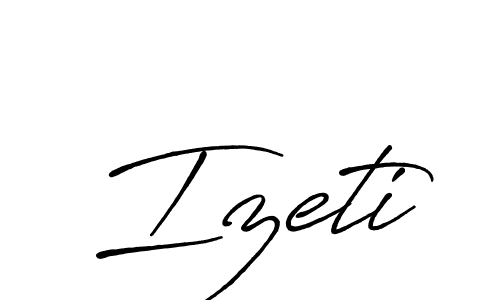 Make a beautiful signature design for name Izeti. With this signature (Antro_Vectra_Bolder) style, you can create a handwritten signature for free. Izeti signature style 7 images and pictures png