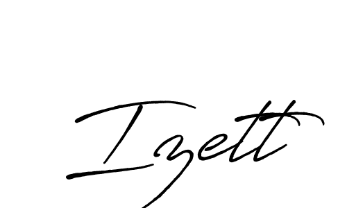 Make a beautiful signature design for name Izett. With this signature (Antro_Vectra_Bolder) style, you can create a handwritten signature for free. Izett signature style 7 images and pictures png