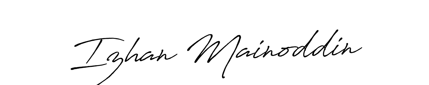 It looks lik you need a new signature style for name Izhan Mainoddin. Design unique handwritten (Antro_Vectra_Bolder) signature with our free signature maker in just a few clicks. Izhan Mainoddin signature style 7 images and pictures png