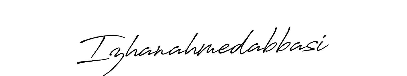 Design your own signature with our free online signature maker. With this signature software, you can create a handwritten (Antro_Vectra_Bolder) signature for name Izhanahmedabbasi. Izhanahmedabbasi signature style 7 images and pictures png