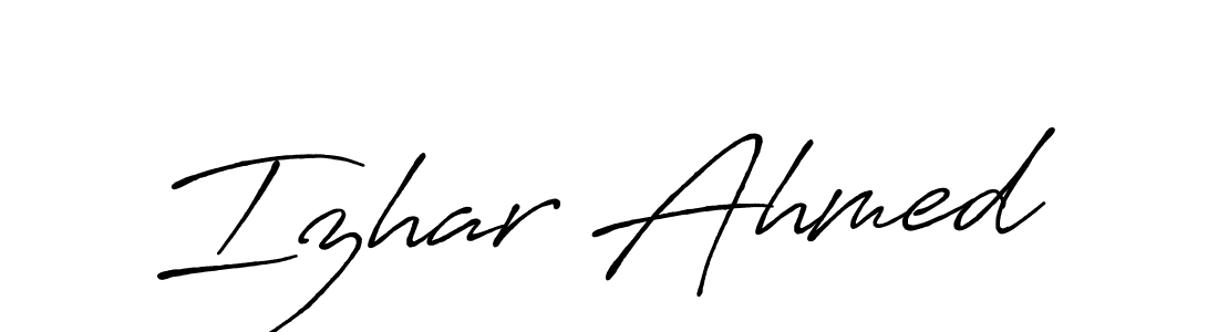 if you are searching for the best signature style for your name Izhar Ahmed. so please give up your signature search. here we have designed multiple signature styles  using Antro_Vectra_Bolder. Izhar Ahmed signature style 7 images and pictures png